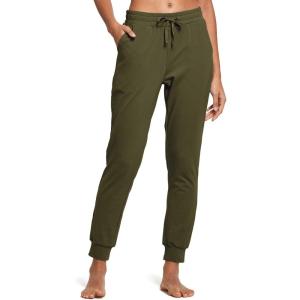 imagebaleaf Womens Sweatpants Cotton Joggers with Pockets Lounge Sweat Pants Tapered Casual Running Workout YogaOlive Green