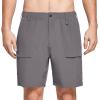 imagebaleaf Mens 7quot Casual Shorts for Summer Elastic Waist Quick Dry Lightweight Short with Cargo Hiking FishingGrey