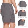 imagebaleaf Mens 7quot Casual Shorts for Summer Elastic Waist Quick Dry Lightweight Short with Cargo Hiking FishingGrey