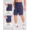 imagebaleaf Mens Athletic Running Shorts 9 Inch Quick Dry Workout Zipper Pocket for Gym BasketballNavy Blue