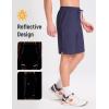 imagebaleaf Mens Athletic Running Shorts 9 Inch Quick Dry Workout Zipper Pocket for Gym BasketballNavy Blue
