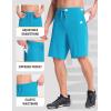 imagebaleaf Mens Mountain Bike Shorts 4D Padded Loosefit MTB Cycling Lightweight Bicycle Biking Shorts Zipper PocketsAqua Blue