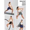imagebaleaf Sweatleaf Womens Workout Shorts Light Compression High Waisted Yoga Spandex Volleyball Biker Shorts 3 PocketsBlack