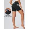 imagebaleaf Sweatleaf Womens Workout Shorts Light Compression High Waisted Yoga Spandex Volleyball Biker Shorts 3 PocketsBlack