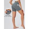 imagebaleaf Sweatleaf Womens Workout Shorts Light Compression High Waisted Yoga Spandex Volleyball Biker Shorts 3 PocketsGrey