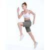 imagebaleaf Womens 10quot Long Bermuda Shorts Above Knee Length with 3 Pockets Walking Athletic Workout High Rise Yoga RunningGrey
