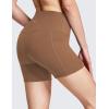 imagebaleaf Womens 8quot 5quot 3quot Biker Shorts High Waist Yoga Workout Gym Running Volleyball Spandex Shorts with PocketsBrownsofter