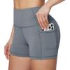 imagebaleaf Womens 8quot 5quot 3quot Biker Shorts High Waist Yoga Workout Gym Running Volleyball Spandex Shorts with PocketsGrayclassic