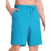 imagebaleaf Mens Athletic Running Shorts 9 Inch Quick Dry Workout Zipper Pocket for Gym BasketballAqua Blue
