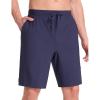 imagebaleaf Mens Athletic Running Shorts 9 Inch Quick Dry Workout Zipper Pocket for Gym BasketballNavy Blue