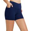imagebaleaf Womens 8quot 5quot 3quot Biker Shorts High Waist Yoga Workout Gym Running Volleyball Spandex Shorts with PocketsNavy Blueclassic