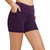 imagebaleaf Womens 8quot 5quot 3quot Biker Shorts High Waist Yoga Workout Gym Running Volleyball Spandex Shorts with PocketsPurpleclassic