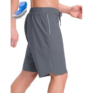 imagebaleaf Mens Mountain Bike Shorts 4D Padded Loosefit MTB Cycling Lightweight Bicycle Biking Shorts Zipper PocketsDark Gray