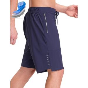 imagebaleaf Mens Mountain Bike Shorts 4D Padded Loosefit MTB Cycling Lightweight Bicycle Biking Shorts Zipper PocketsNavy Blue