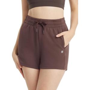 imagebaleaf Womens 12quot Long Bermuda Shorts Knee Length Cotton Athletic Shorts Sweat Casual Lounge Walking Summer4dark Brown