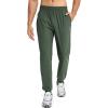 imagebaleaf Mens Joggers Pants Athletic Workout Track Running Gym Lightweight Quick Dry Tapered Jogger Zipper PocketsArmy Green