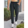 imagebaleaf Mens Joggers Pants Athletic Workout Track Running Gym Lightweight Quick Dry Tapered Jogger Zipper PocketsBlack