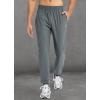 imagebaleaf Mens Joggers Pants Athletic Workout Track Running Gym Lightweight Quick Dry Tapered Jogger Zipper PocketsDrak Gray