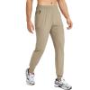 imagebaleaf Mens Joggers Pants Athletic Workout Track Running Gym Lightweight Quick Dry Tapered Jogger Zipper PocketsKhaki