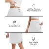 imagebaleaf Skorts for Women 20quot Golf Athletic Tennis Skirts Knee Length Pickleball Hiking Casual Skort Zipper Pockets UPF50White