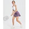 imagebaleaf Womens Pleated Tennis Skirt Golf Skorts for Woman High Waisted Lightweight Athletic Shorts PocketsCardamom Purple