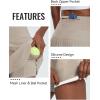 imagebaleaf Womens Pleated Tennis Skirt Golf Skorts for Woman High Waisted Lightweight Athletic Shorts PocketsKhaki