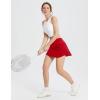 imagebaleaf Womens Pleated Tennis Skirt Golf Skorts for Woman High Waisted Lightweight Athletic Shorts PocketsRed