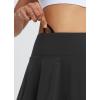 imagebaleaf Womens Pleated Tennis Skirts Athletic Golf Skorts for Women with Pockets Shorts High Waisted Workout Layered RuffleBlack