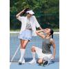 imagebaleaf Womens Pleated Tennis Skirts Athletic Golf Skorts for Women with Pockets Shorts High Waisted Workout Layered RuffleBlue