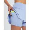 imagebaleaf Womens Pleated Tennis Skirts Athletic Golf Skorts for Women with Pockets Shorts High Waisted Workout Layered RuffleBlue