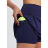 imagebaleaf Womens Pleated Tennis Skirts Athletic Golf Skorts for Women with Pockets Shorts High Waisted Workout Layered RuffleNavy