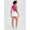imagebaleaf Womens Pleated Tennis Skirts Athletic Golf Skorts for Women with Pockets Shorts High Waisted Workout Layered RuffleWhite