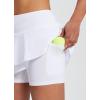 imagebaleaf Womens Pleated Tennis Skirts Athletic Golf Skorts for Women with Pockets Shorts High Waisted Workout Layered RuffleWhite
