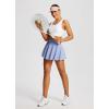 imagebaleaf Womens Tennis Skirts High Waisted Tummy Control Pleated Athletic Golf Skorts Skirts for Running with 2 PocketsBlue