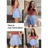 imagebaleaf Womens Tennis Skirts High Waisted Tummy Control Pleated Athletic Golf Skorts Skirts for Running with 2 PocketsBlue
