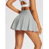 imagebaleaf Womens Tennis Skirts High Waisted Tummy Control Pleated Athletic Golf Skorts Skirts for Running with 2 PocketsLight Gray