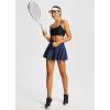 imagebaleaf Womens Tennis Skirts High Waisted Tummy Control Pleated Athletic Golf Skorts Skirts for Running with 2 PocketsNavy