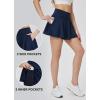 imagebaleaf Womens Tennis Skirts High Waisted Tummy Control Pleated Athletic Golf Skorts Skirts for Running with 2 PocketsNavy2 Side Pockets