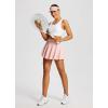 imagebaleaf Womens Tennis Skirts High Waisted Tummy Control Pleated Athletic Golf Skorts Skirts for Running with 2 PocketsPink