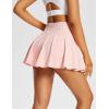 imagebaleaf Womens Tennis Skirts High Waisted Tummy Control Pleated Athletic Golf Skorts Skirts for Running with 2 PocketsPink