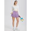 imagebaleaf Womens Tennis Skirts High Waisted Tummy Control Pleated Athletic Golf Skorts Skirts for Running with 2 PocketsPurple2 Side Pockets