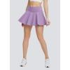 imagebaleaf Womens Tennis Skirts High Waisted Tummy Control Pleated Athletic Golf Skorts Skirts for Running with 2 PocketsPurple2 Side Pockets