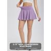 imagebaleaf Womens Tennis Skirts High Waisted Tummy Control Pleated Athletic Golf Skorts Skirts for Running with 2 PocketsPurple2 Side Pockets