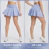 imagebaleaf Womens Tennis Skirts High Waisted Tummy Control Pleated Athletic Golf Skorts Skirts for Running with 2 PocketsSnow Blue2 Side Pockets
