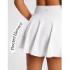 imagebaleaf Womens Tennis Skirts High Waisted Tummy Control Pleated Athletic Golf Skorts Skirts for Running with 2 PocketsWhite