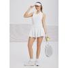 imagebaleaf Womens Tennis Skirts High Waisted Tummy Control Pleated Athletic Golf Skorts Skirts for Running with 2 PocketsWhite2 Side Pockets