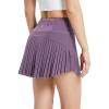 imagebaleaf Womens Pleated Tennis Skirt Golf Skorts for Woman High Waisted Lightweight Athletic Shorts PocketsCardamom Purple