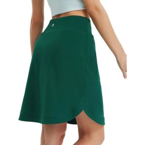 imagebaleaf Skorts for Women 20quot Golf Athletic Tennis Skirts Knee Length Pickleball Hiking Casual Skort Zipper Pockets UPF50Dark Green