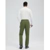 imagebaleaf Mens Fleece Lined Hiking Cargo Pants Softshell Water Resistant Snow Thermal Pants Winter Insulate with Zipper PocketArmy Green