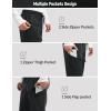 imagebaleaf Mens Fleece Lined Hiking Cargo Pants Softshell Water Resistant Snow Thermal Pants Winter Insulate with Zipper PocketBlack